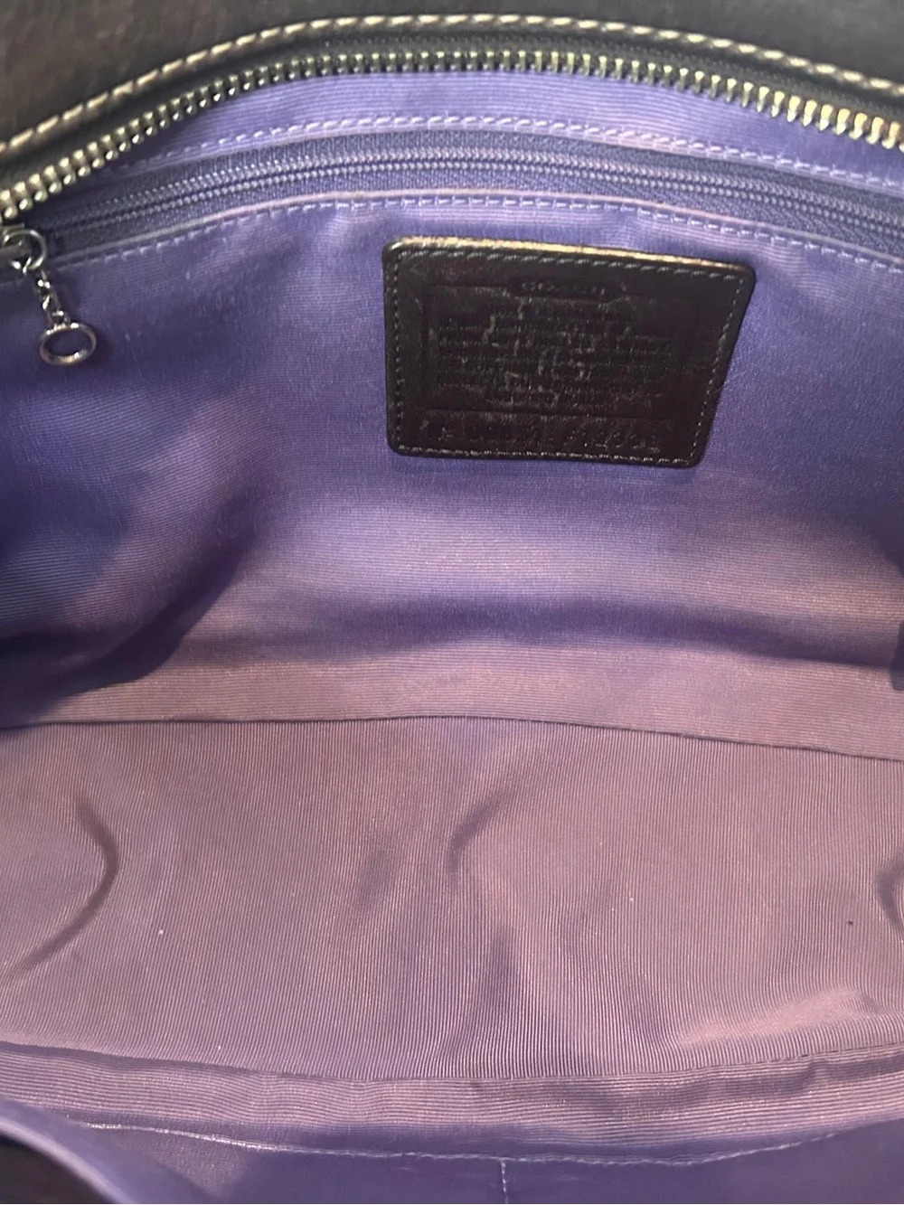 Vintage Coach Chelsea Leather Bag in Dark Brown with Tan Trim